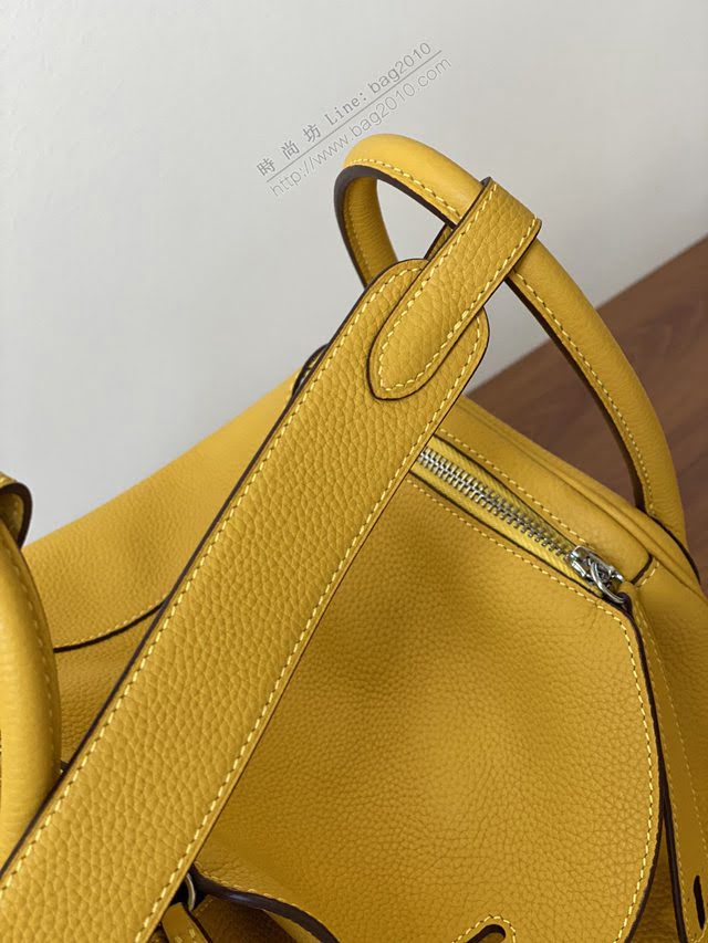 Hermes女包 愛馬仕lindy togo皮 金扣 銀扣 Hermes手提肩背包 湖泊黃  am1964